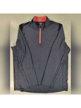 1764 Golf Mens Large 1/4 Zip Long Sleeve Activewear Stretch Pullover Blue Noah